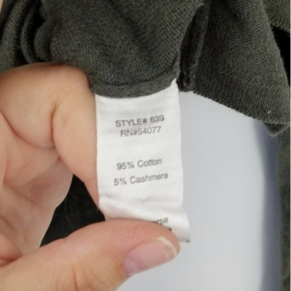 CAbi Posh Loden Button Up Raise Bow Applique Button Up Cardigan Sweater Size S - Picture 6 of 7